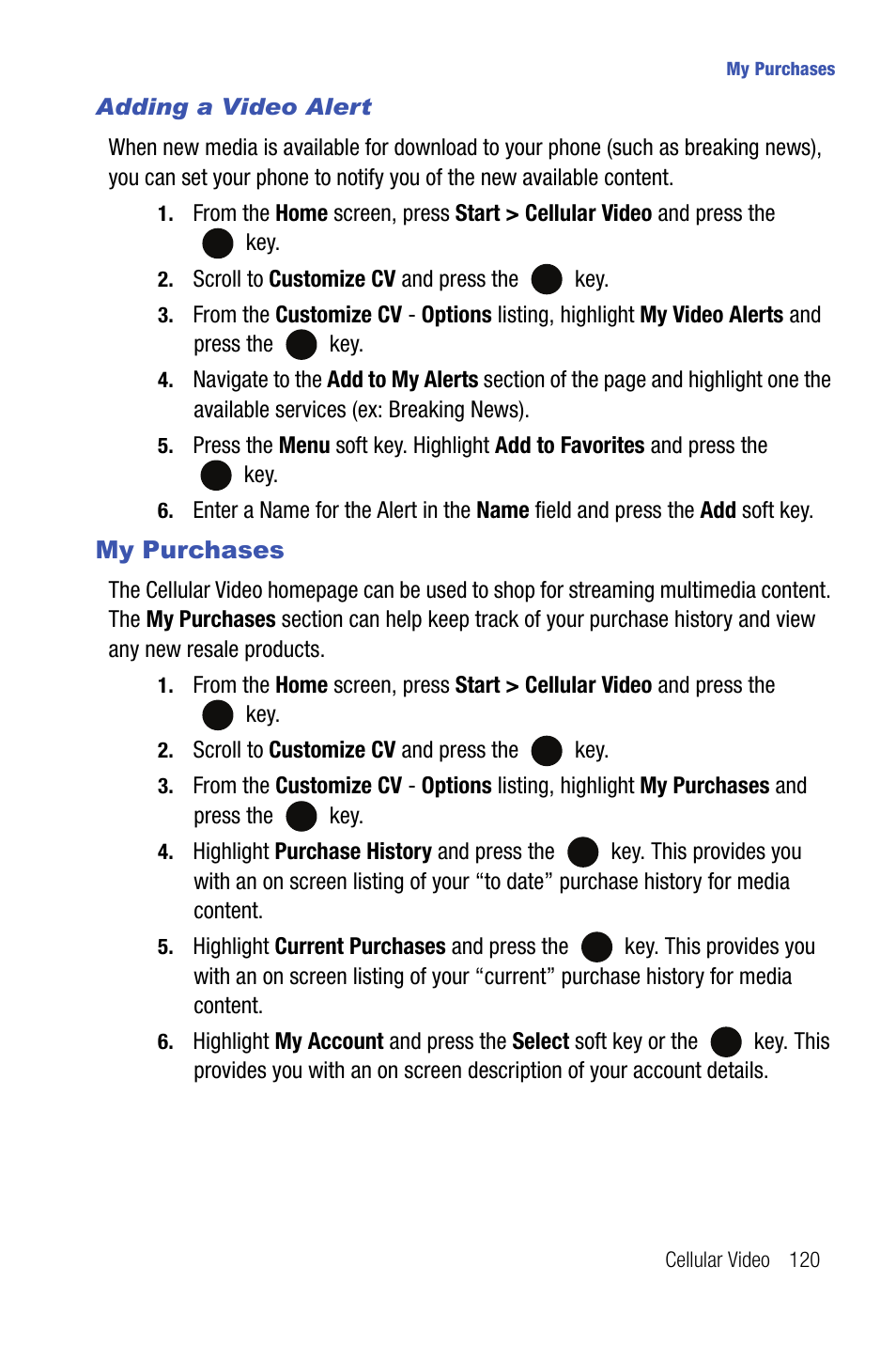 My purchases | Samsung SMART DEVICE SGH-I617 User Manual | Page 123 / 162
