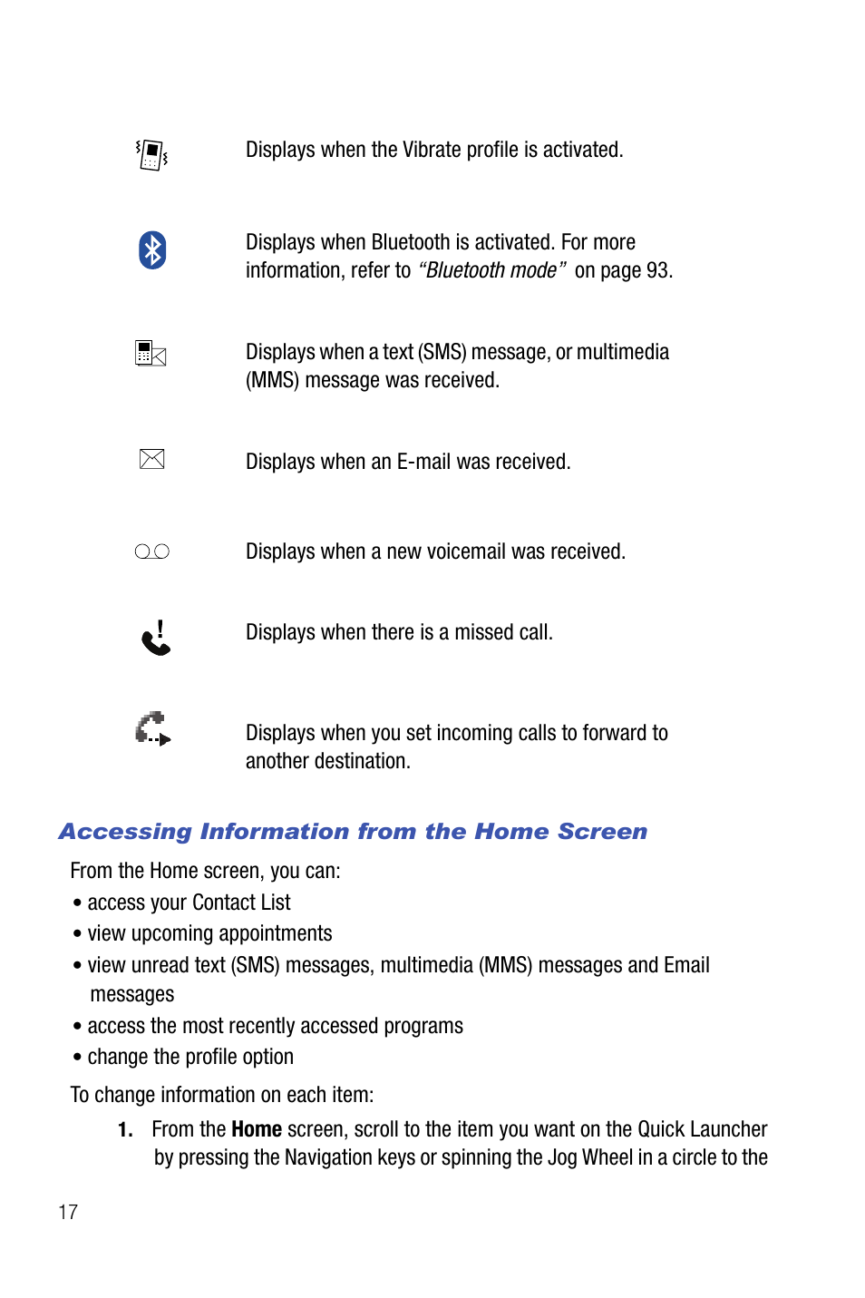 Samsung SMART DEVICE SGH-I617 User Manual | Page 20 / 162