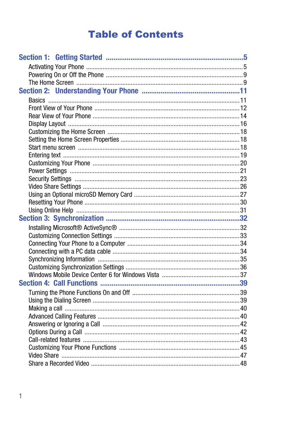 Samsung SMART DEVICE SGH-I617 User Manual | Page 4 / 162