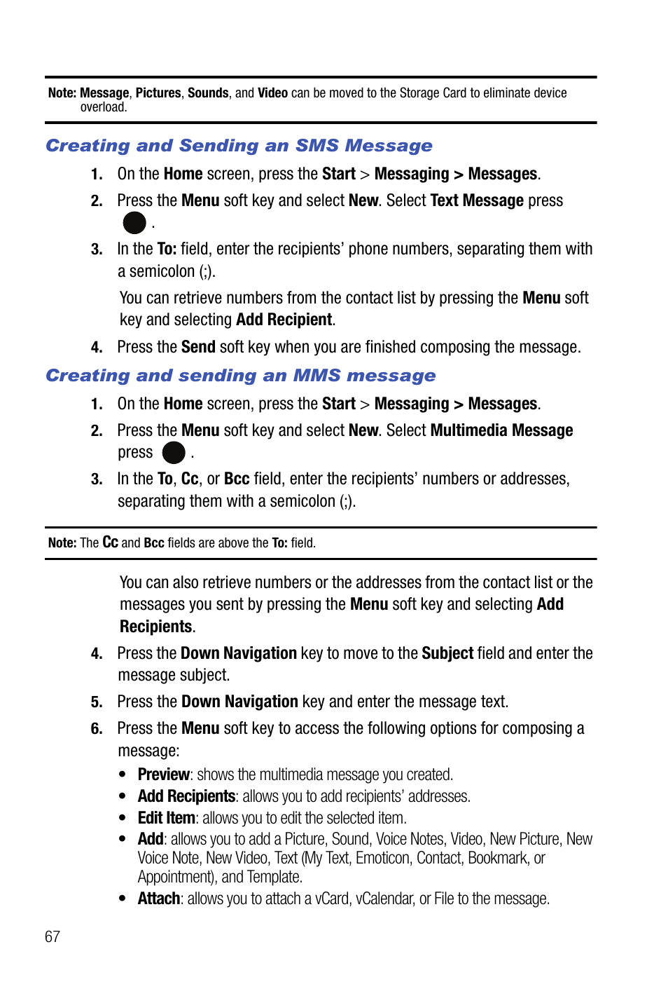 Samsung SMART DEVICE SGH-I617 User Manual | Page 70 / 162