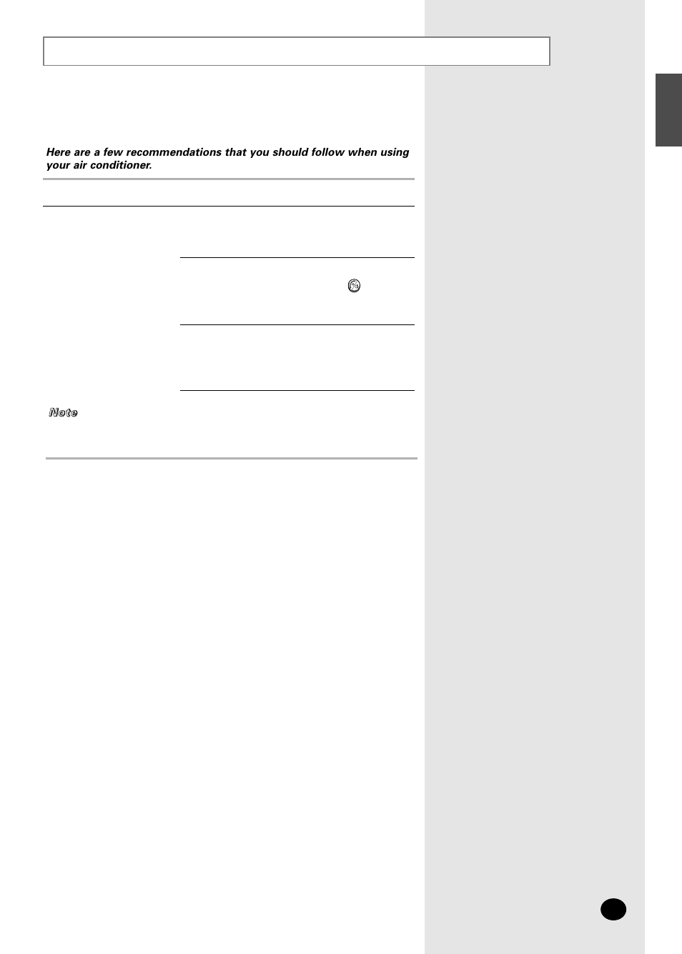 Operating recommendations | Samsung AS07A5(A6)MA User Manual | Page 19 / 46