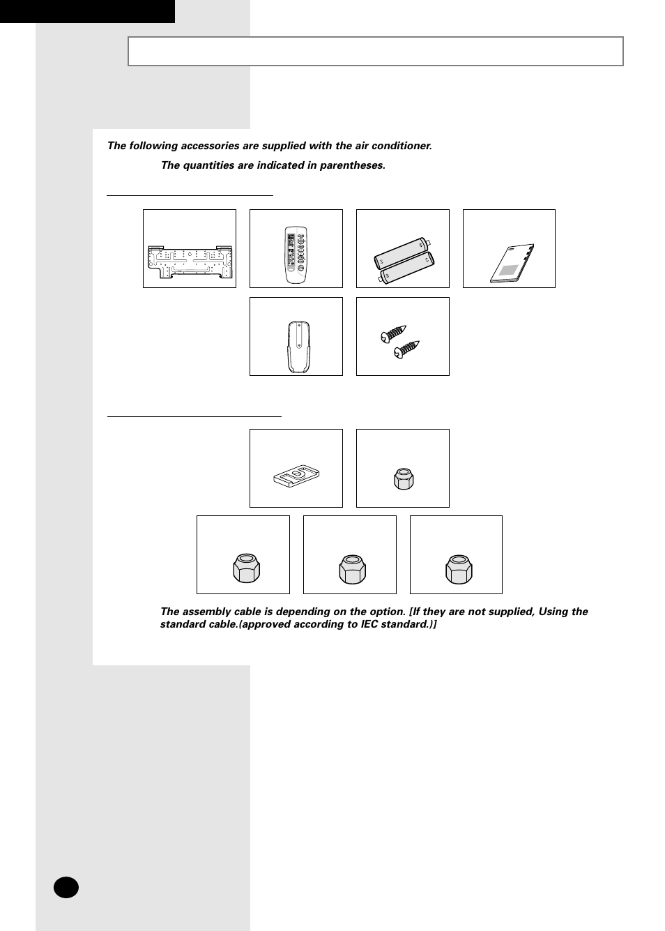 Air conditioner and accessories | Samsung AS07A5(A6)MA User Manual | Page 30 / 46