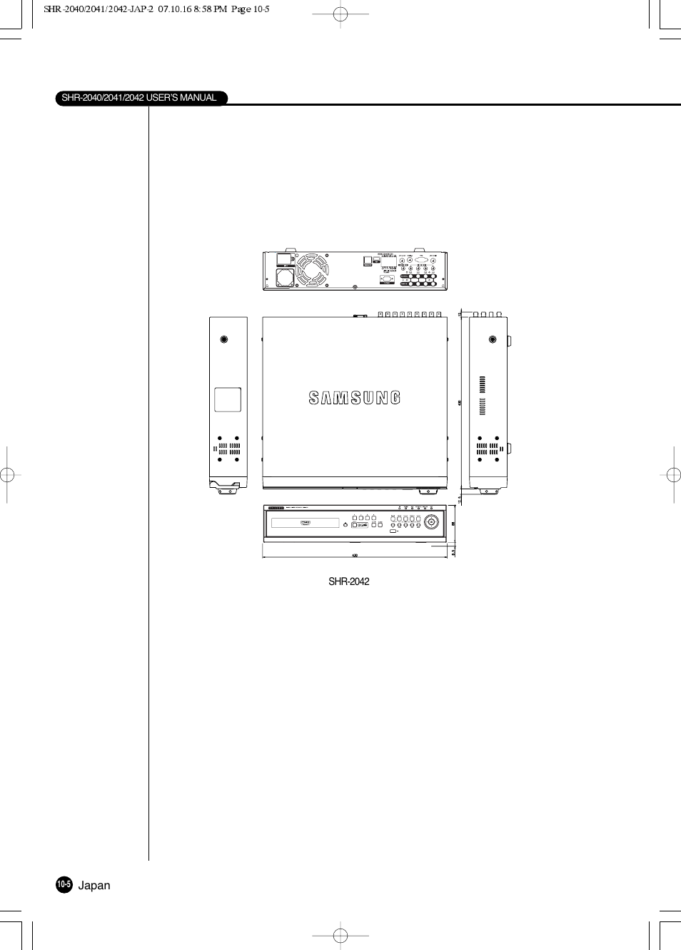 Samsung SHR 2040 User Manual | Page 188 / 211