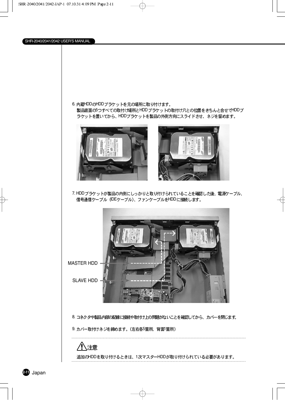 Samsung SHR 2040 User Manual | Page 32 / 211