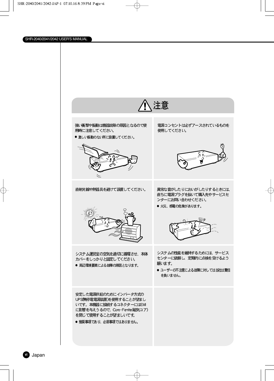 Samsung SHR 2040 User Manual | Page 6 / 211