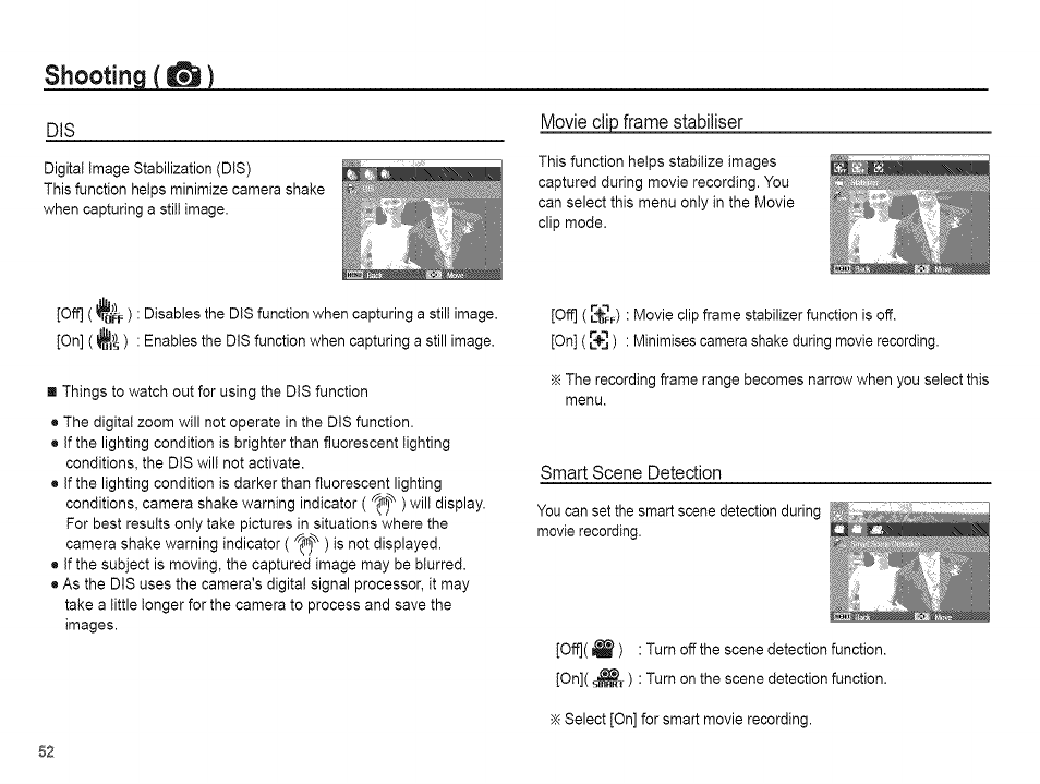 Shooting ca) | Samsung AQ 1O0 User Manual | Page 53 / 105