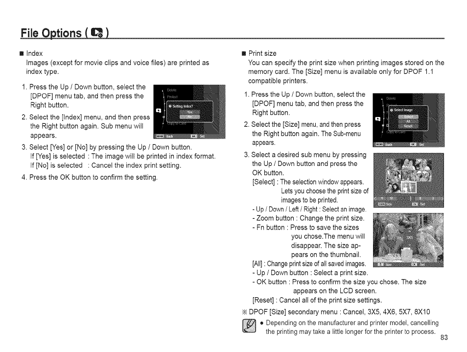 File options (g) | Samsung AQ 1O0 User Manual | Page 84 / 105