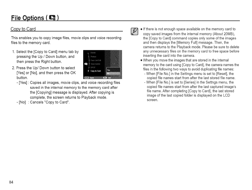 File options (g) | Samsung AQ 1O0 User Manual | Page 85 / 105