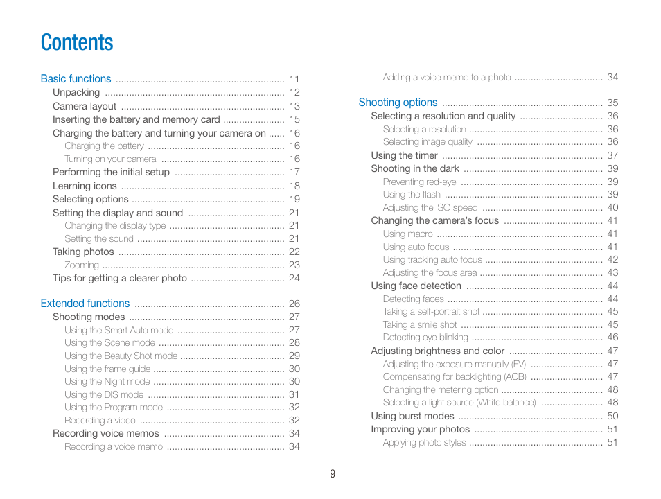 Samsung ES80 User Manual | Page 10 / 106