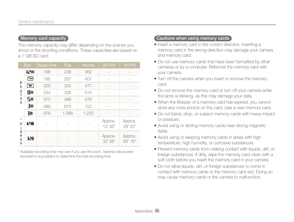 Samsung ES80 User Manual | Page 87 / 106