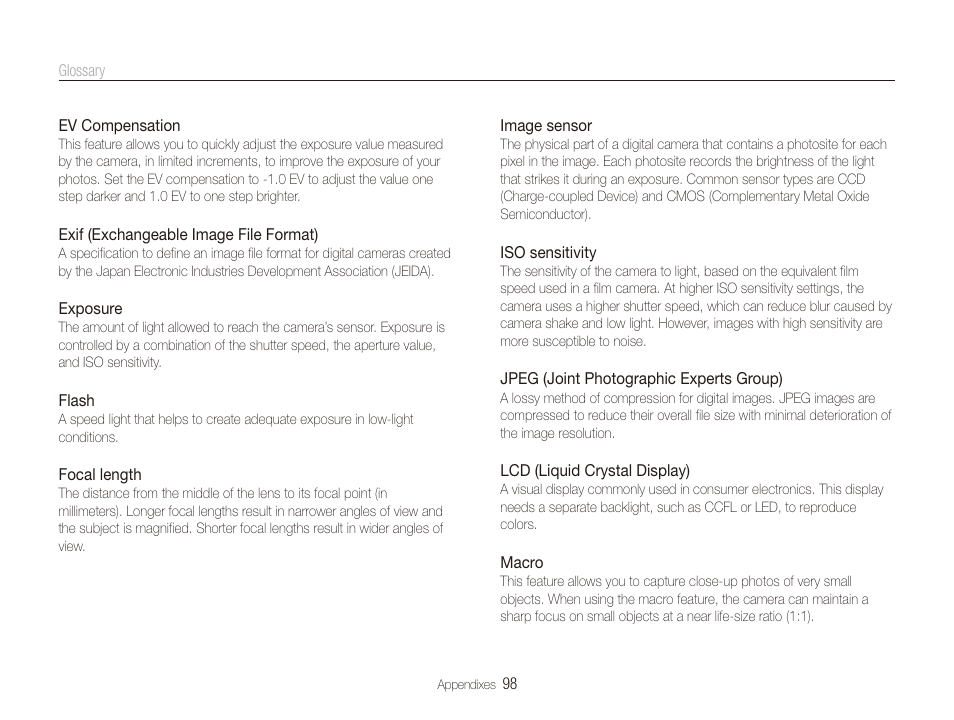 Samsung ES80 User Manual | Page 99 / 106