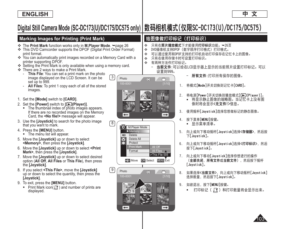 中 文 english | Samsung DC575 User Manual | Page 103 / 128