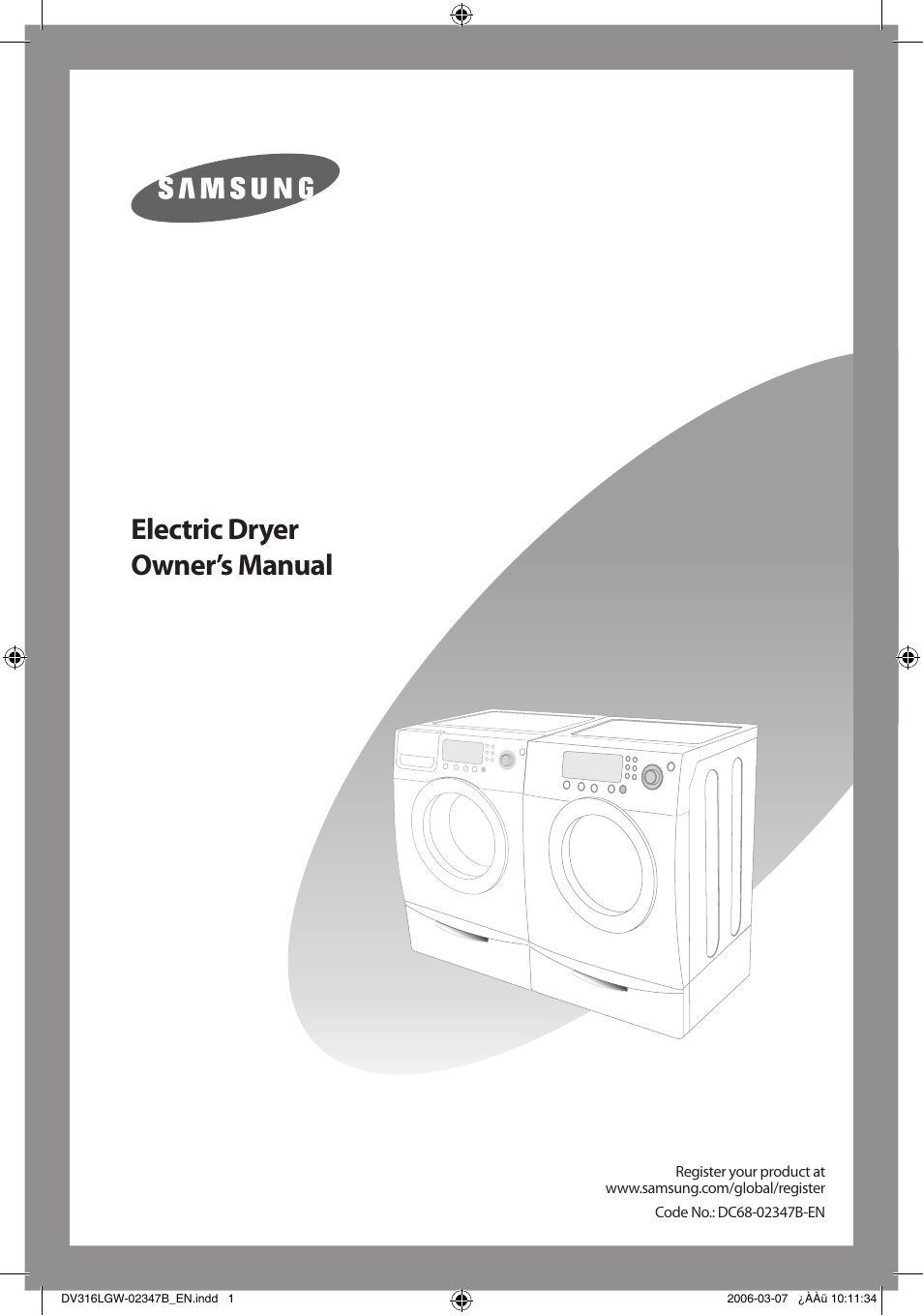 Samsung Model DV316HEC User Manual | 28 pages