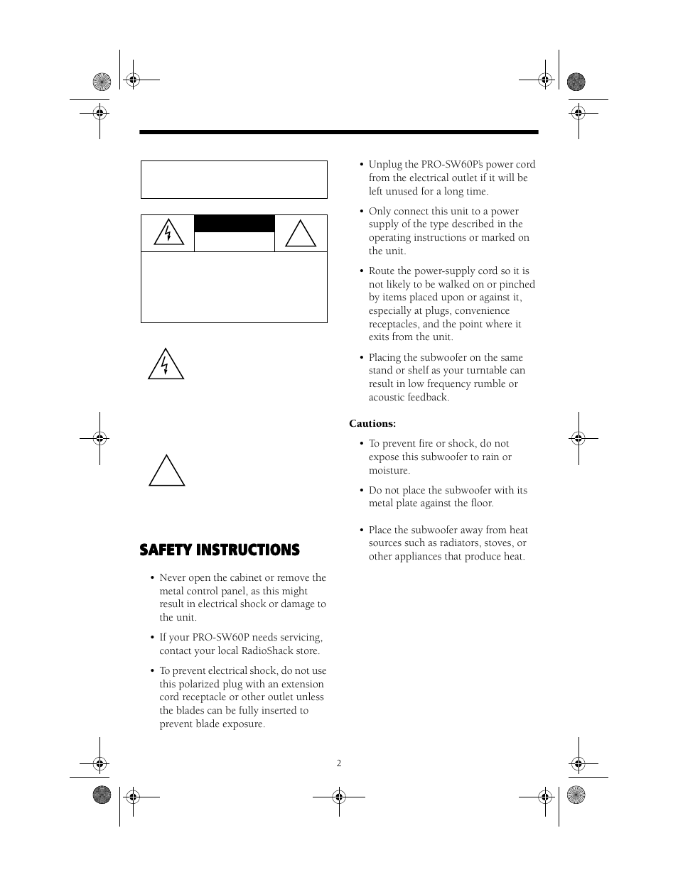Samsung PRO-SW60P User Manual | Page 2 / 8