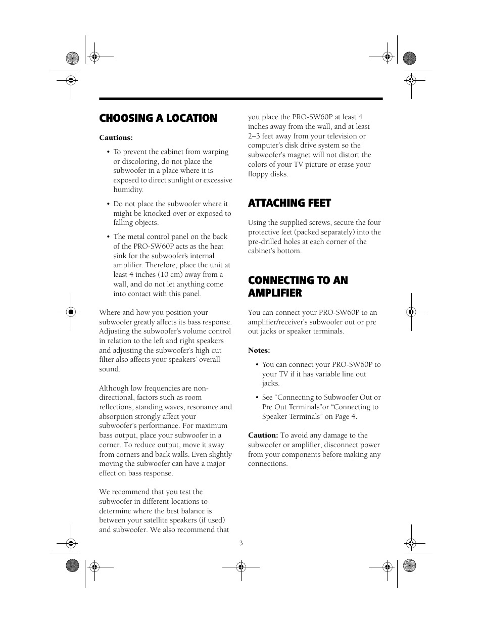 Samsung PRO-SW60P User Manual | Page 3 / 8