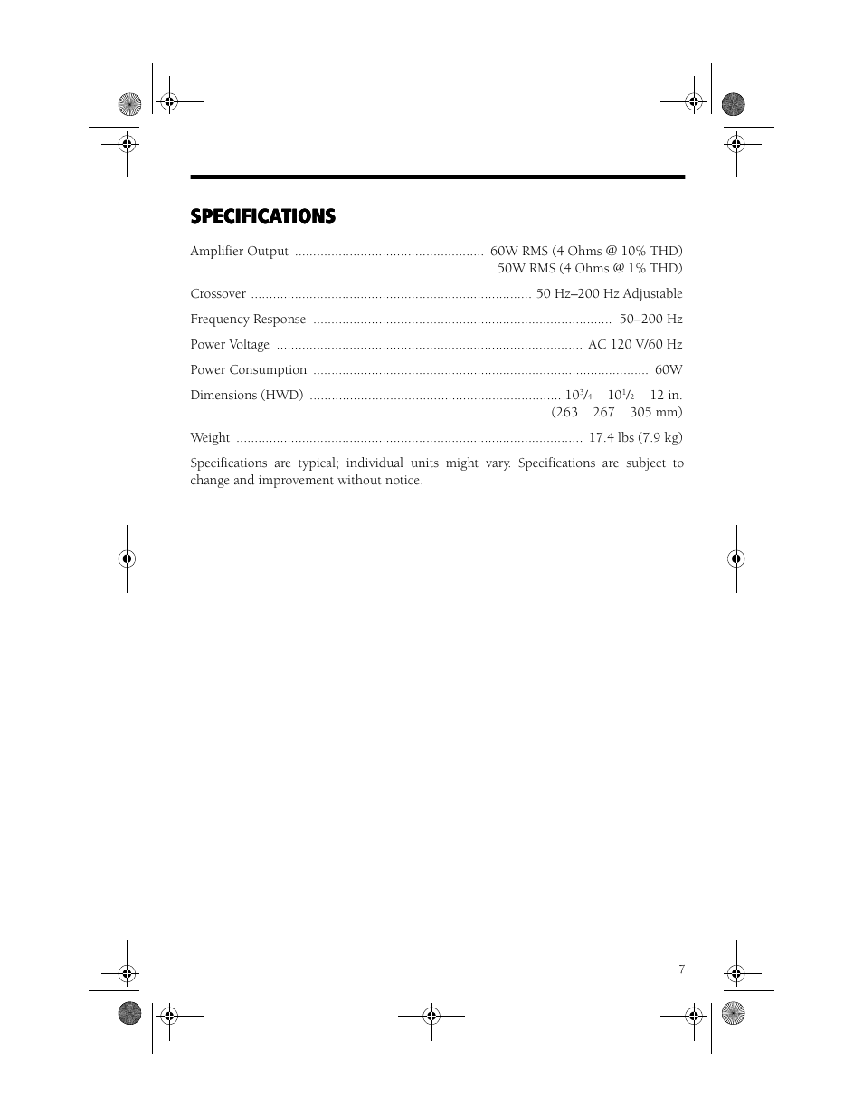 Samsung PRO-SW60P User Manual | Page 7 / 8