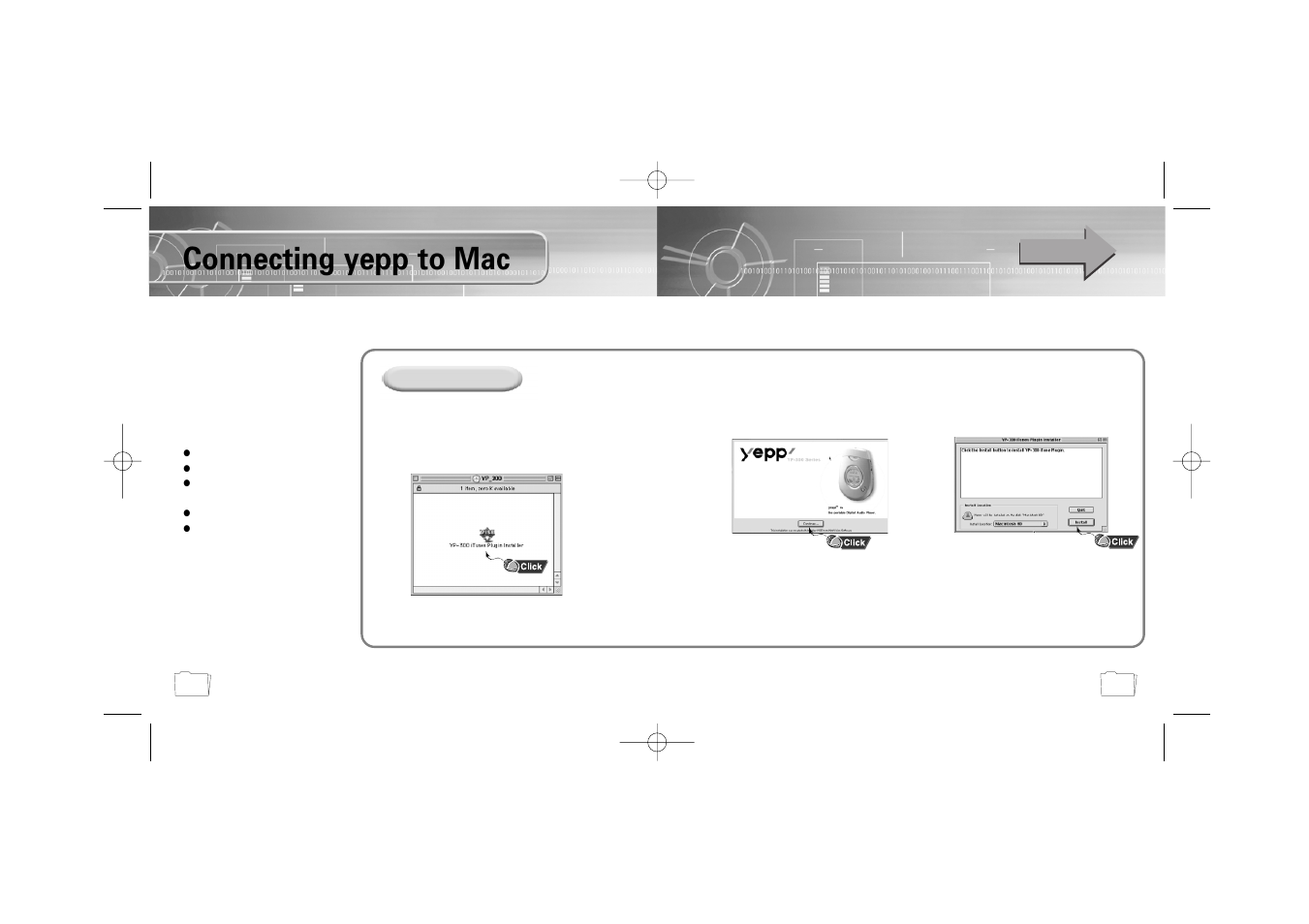 Connecting yepp to mac | Samsung YP-300 User Manual | Page 21 / 38