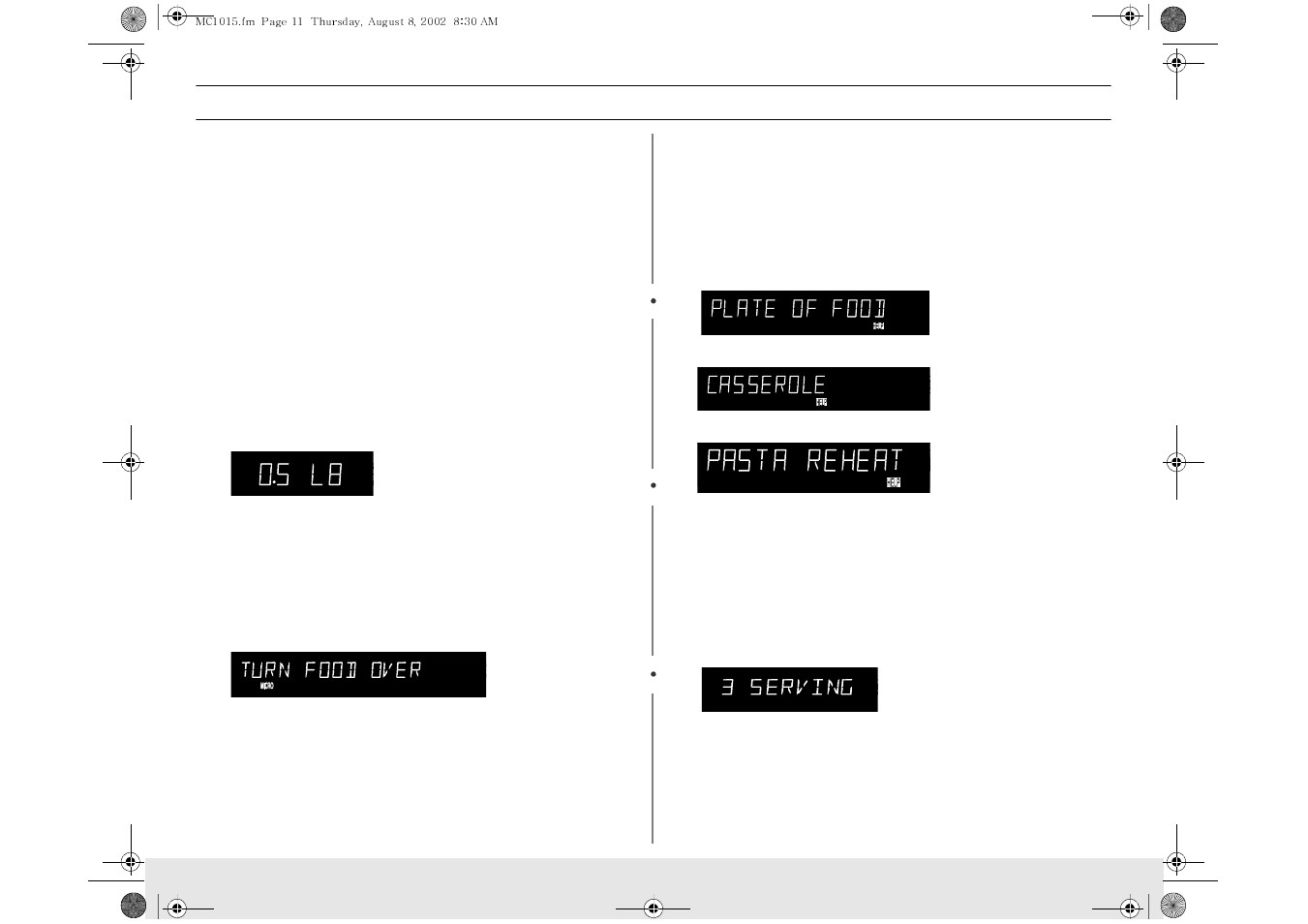 Operation | Samsung MC1015WB/BB User Manual | Page 11 / 36