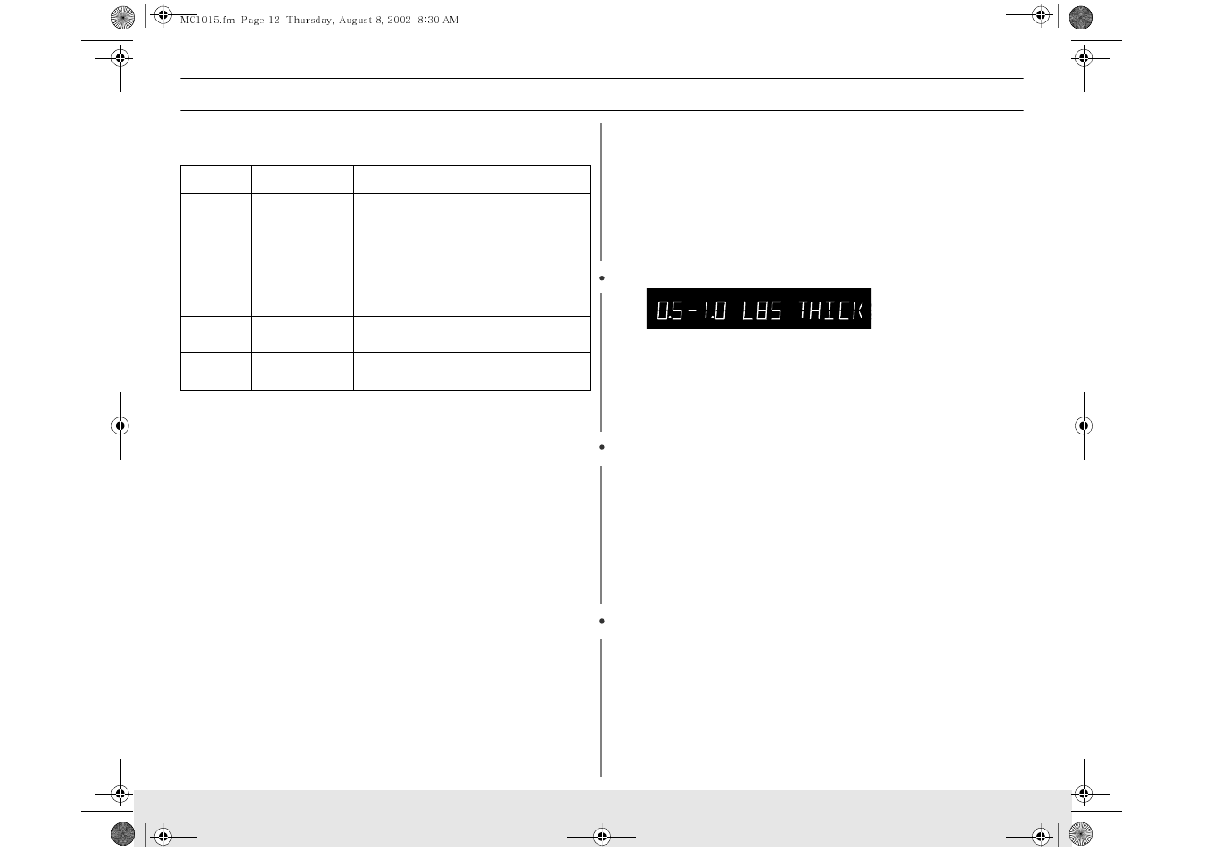 Operation | Samsung MC1015WB/BB User Manual | Page 12 / 36
