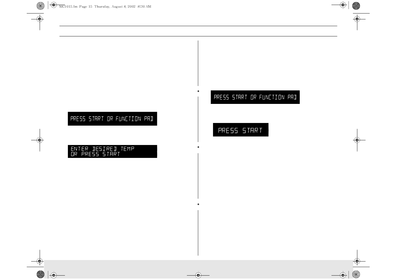 Operation | Samsung MC1015WB/BB User Manual | Page 15 / 36