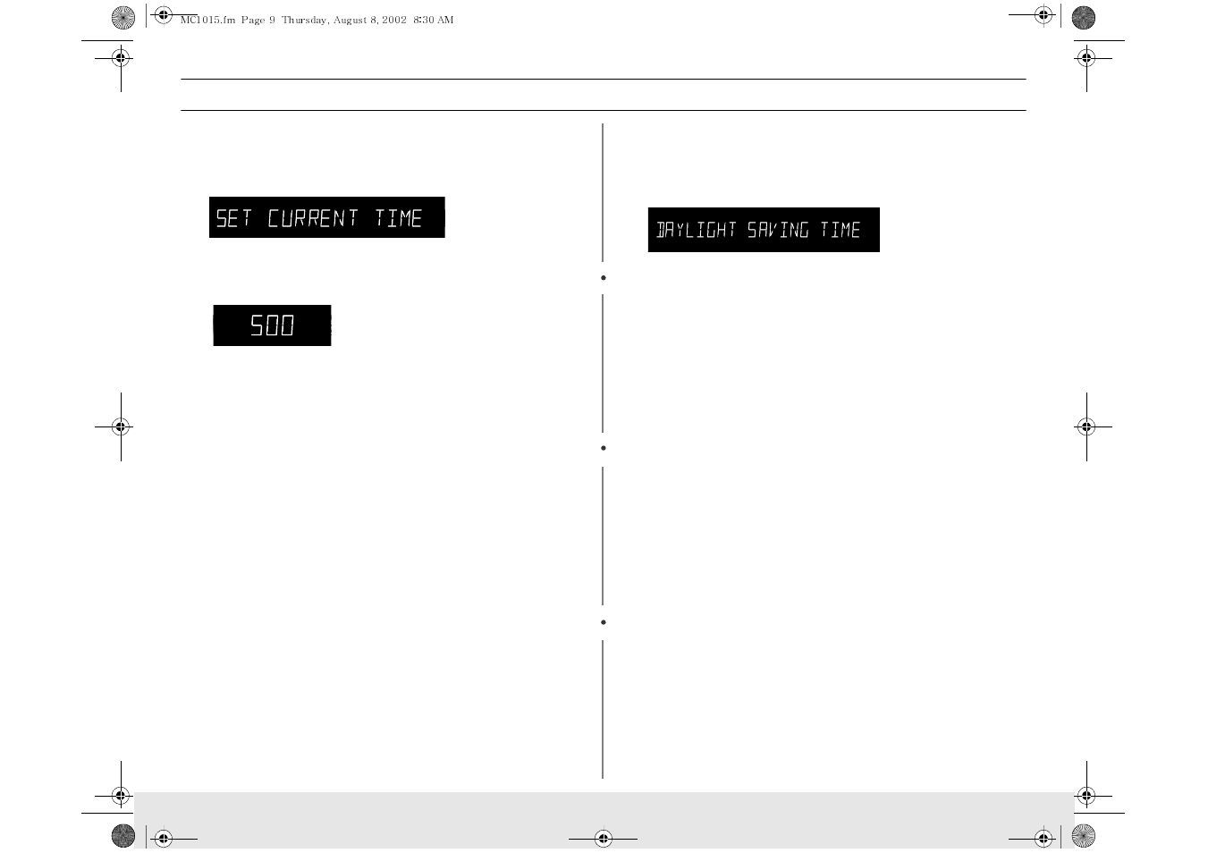 Operation | Samsung MC1015WB/BB User Manual | Page 9 / 36