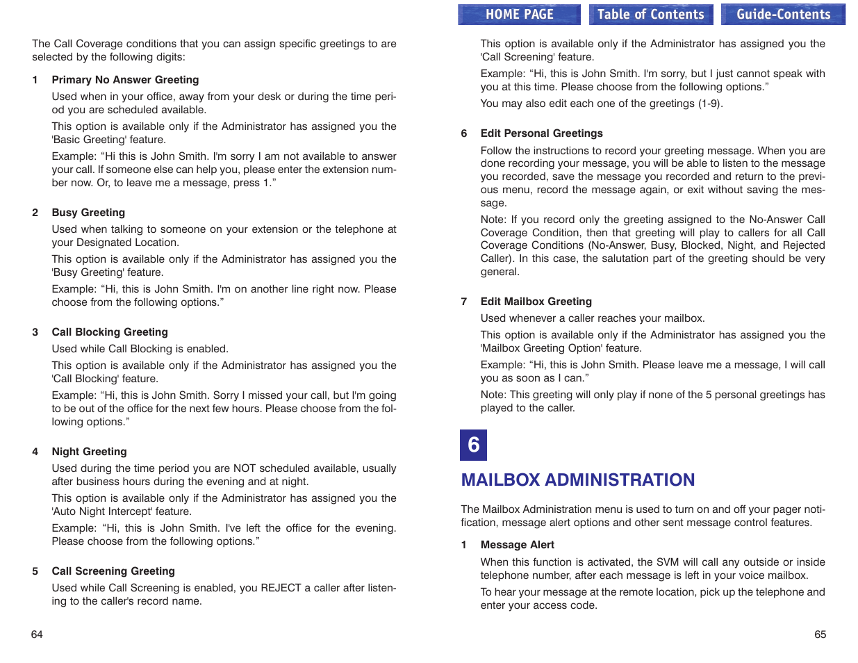 Mailbox administration, See mailbox administration | Samsung iDCS 100 User Manual | Page 106 / 155