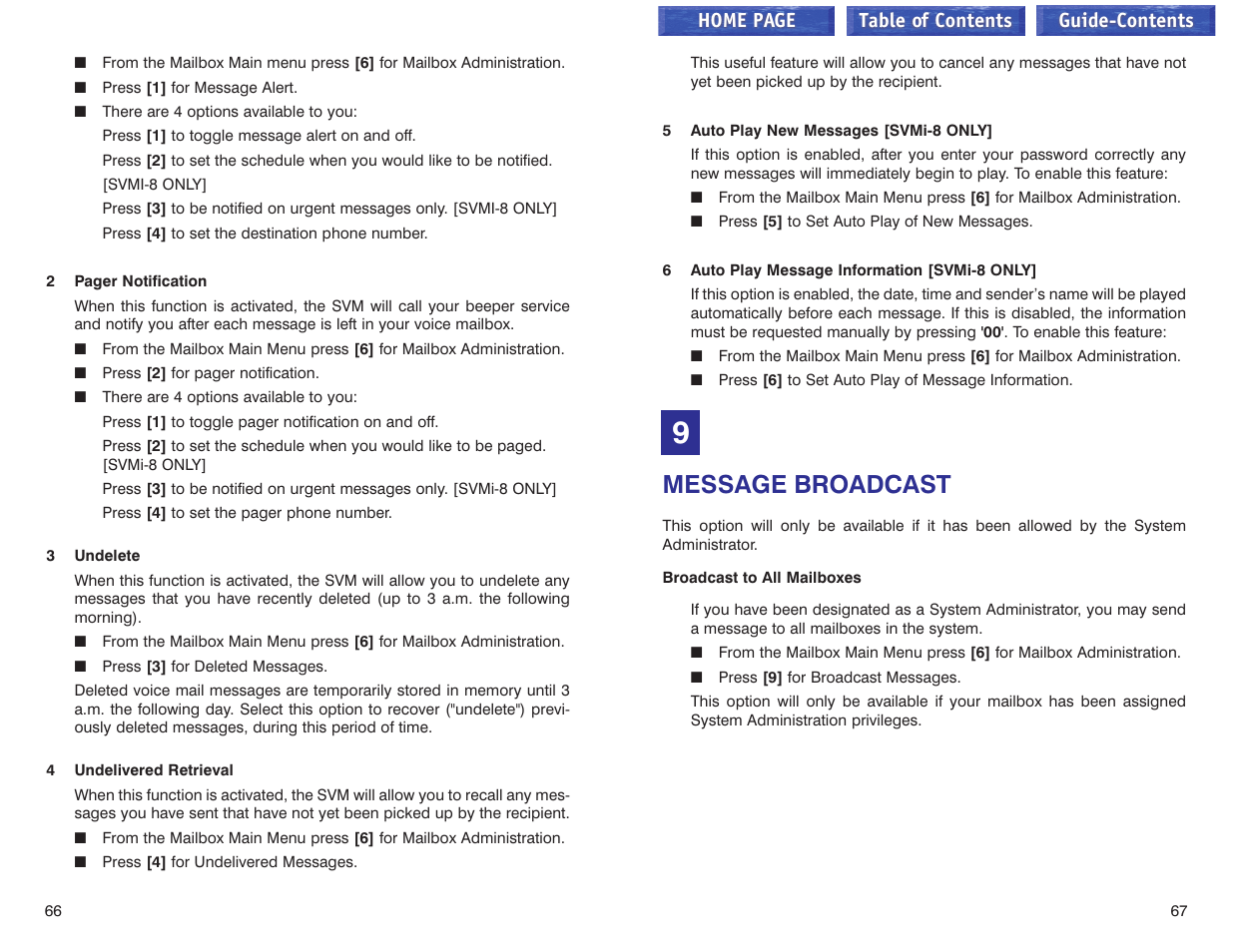 Message broadcast | Samsung iDCS 100 User Manual | Page 107 / 155