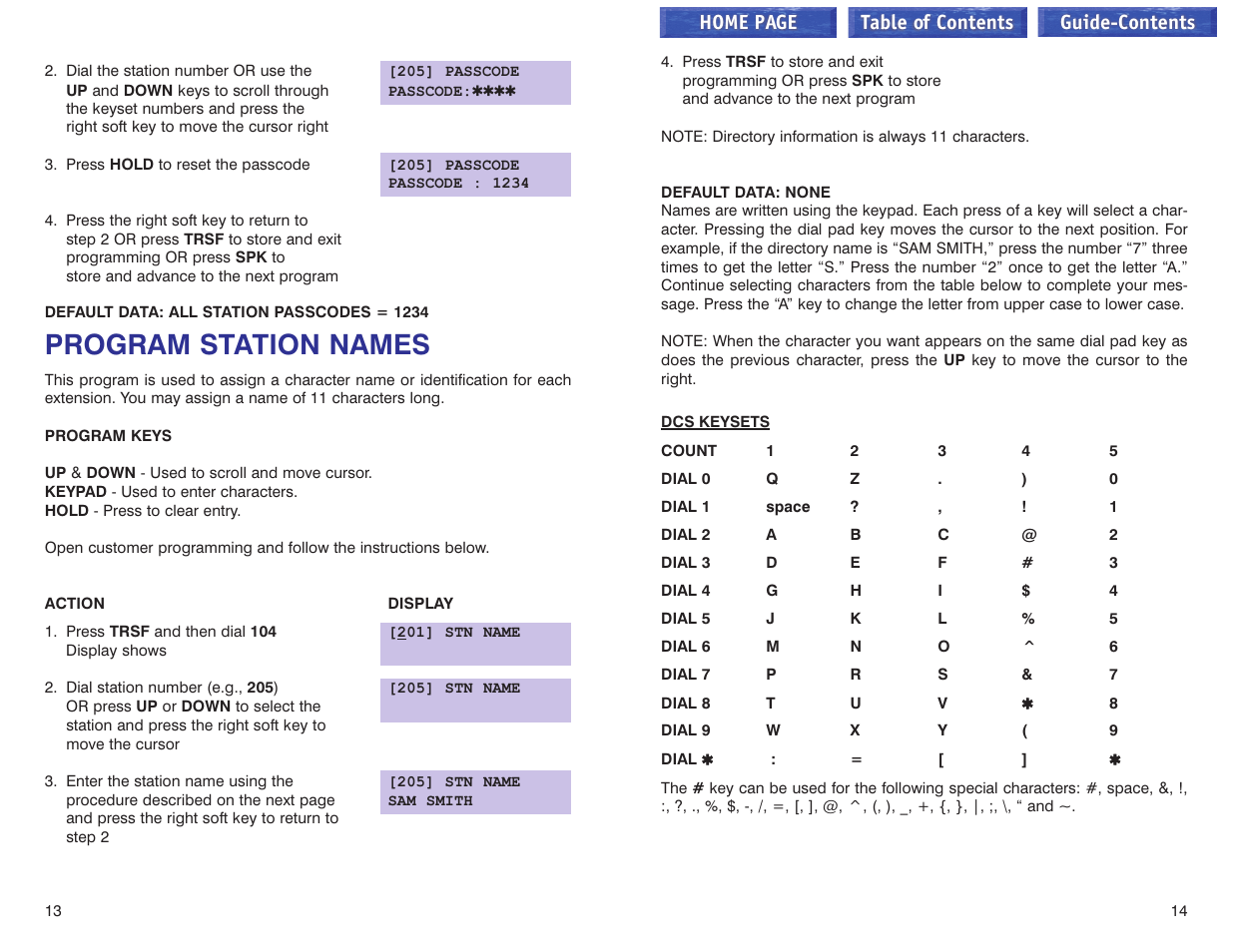 Program station names, Program station names –15 | Samsung iDCS 100 User Manual | Page 135 / 155