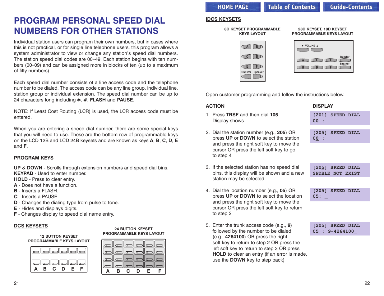 Home page table of contents guide-contents | Samsung iDCS 100 User Manual | Page 139 / 155