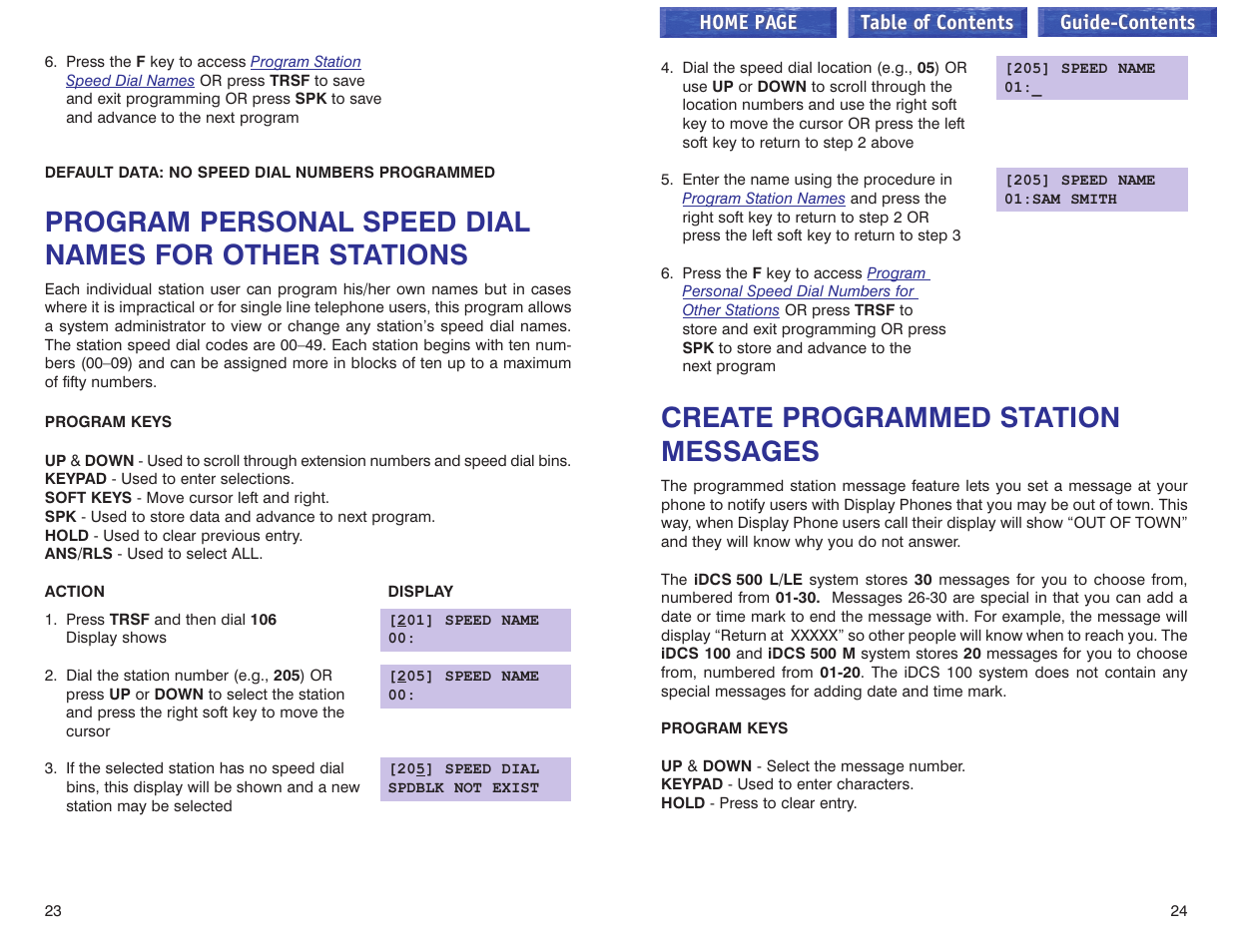 Create programmed station messages | Samsung iDCS 100 User Manual | Page 140 / 155