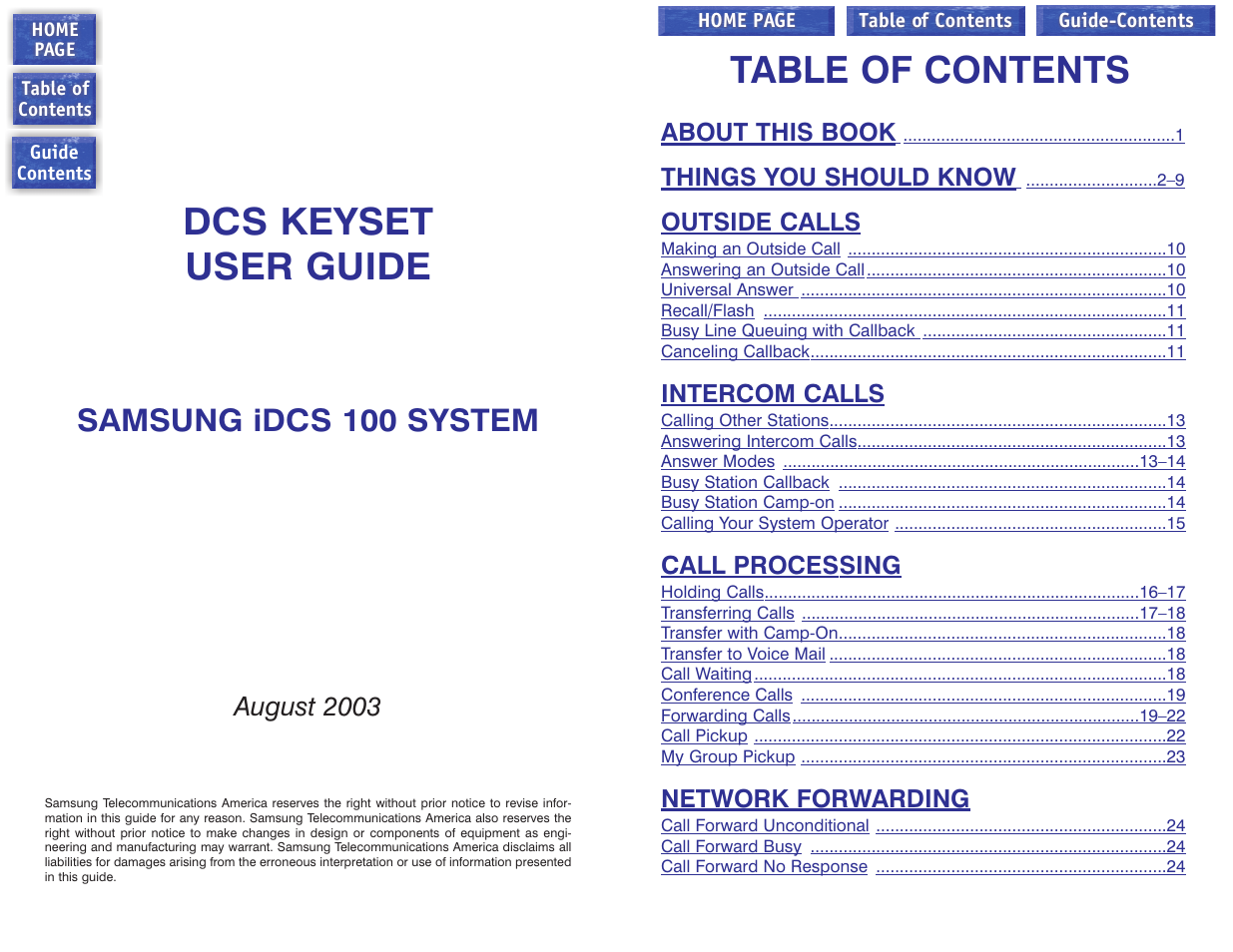 Samsung iDCS 100 User Manual | Page 72 / 155