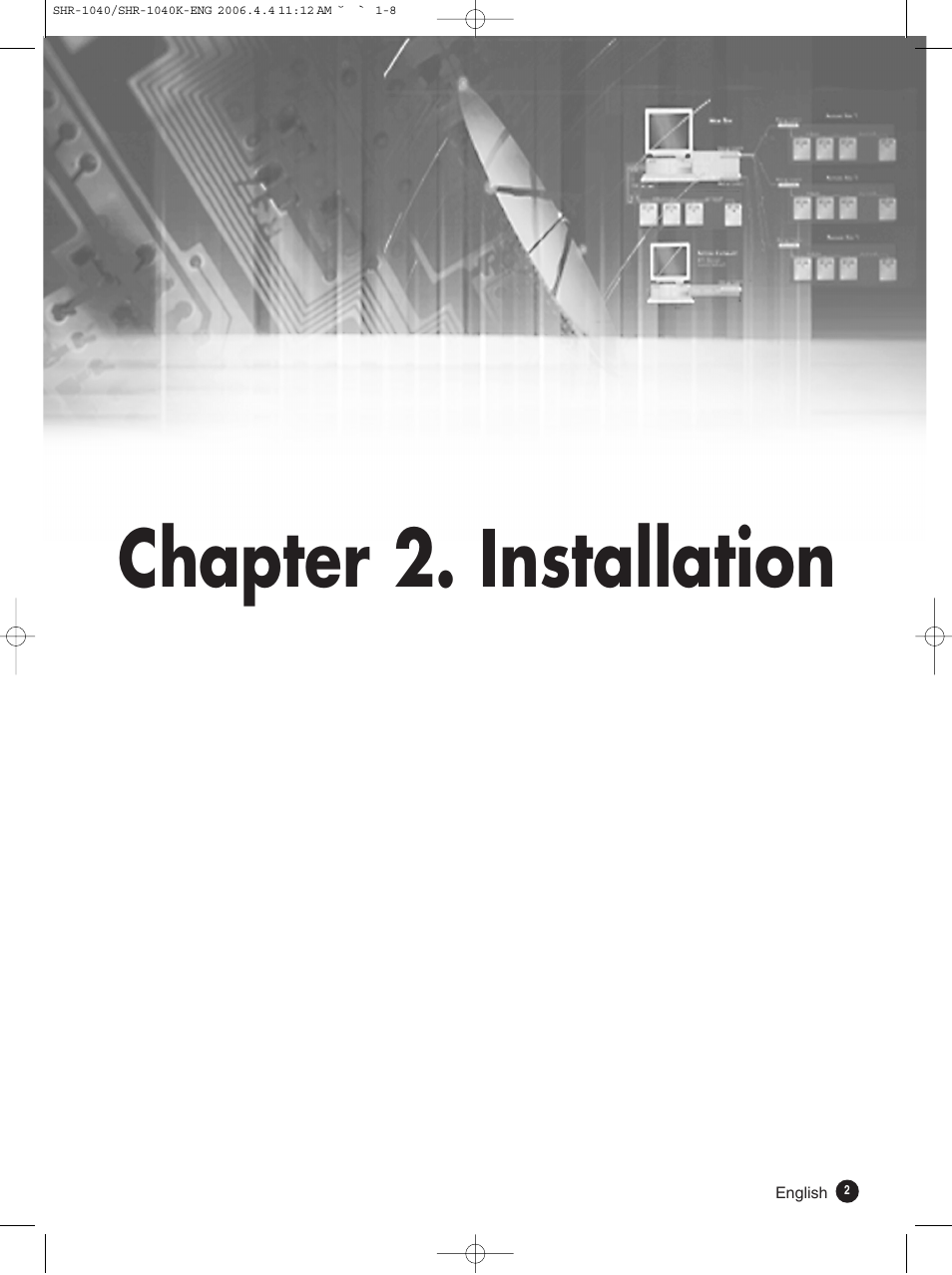 Chapter 2. installation | Samsung SHR-1040K User Manual | Page 13 / 68