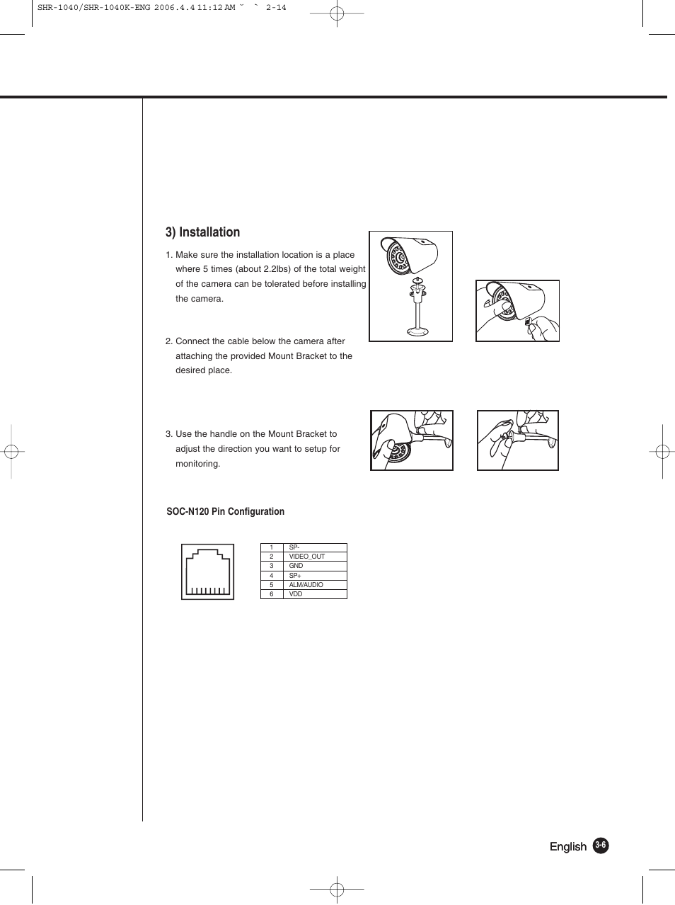3) installation | Samsung SHR-1040K User Manual | Page 27 / 68