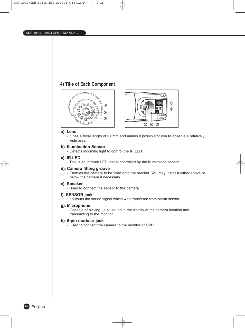 4) title of each component | Samsung SHR-1040K User Manual | Page 28 / 68