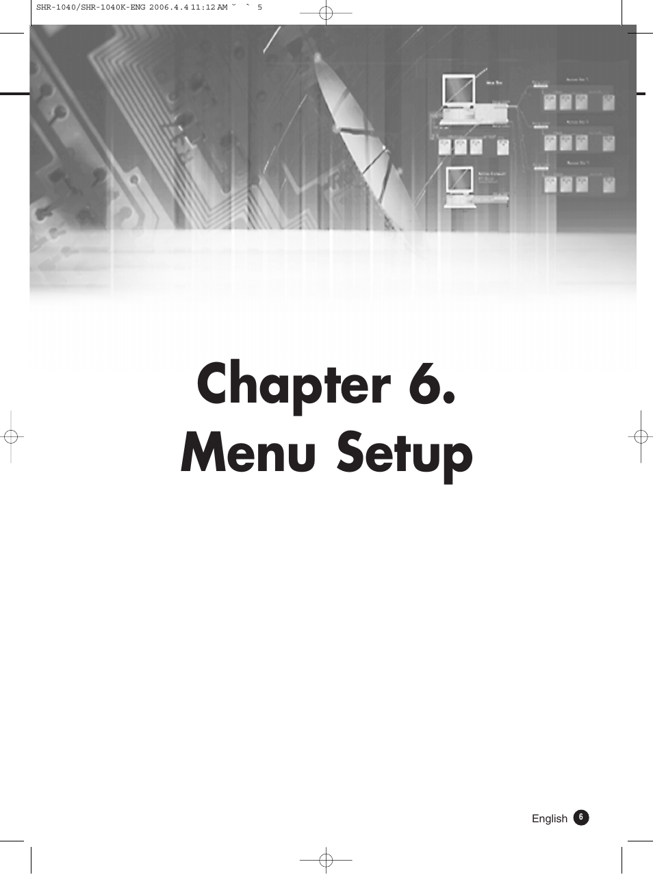 Chapter 6. menu setup | Samsung SHR-1040K User Manual | Page 38 / 68