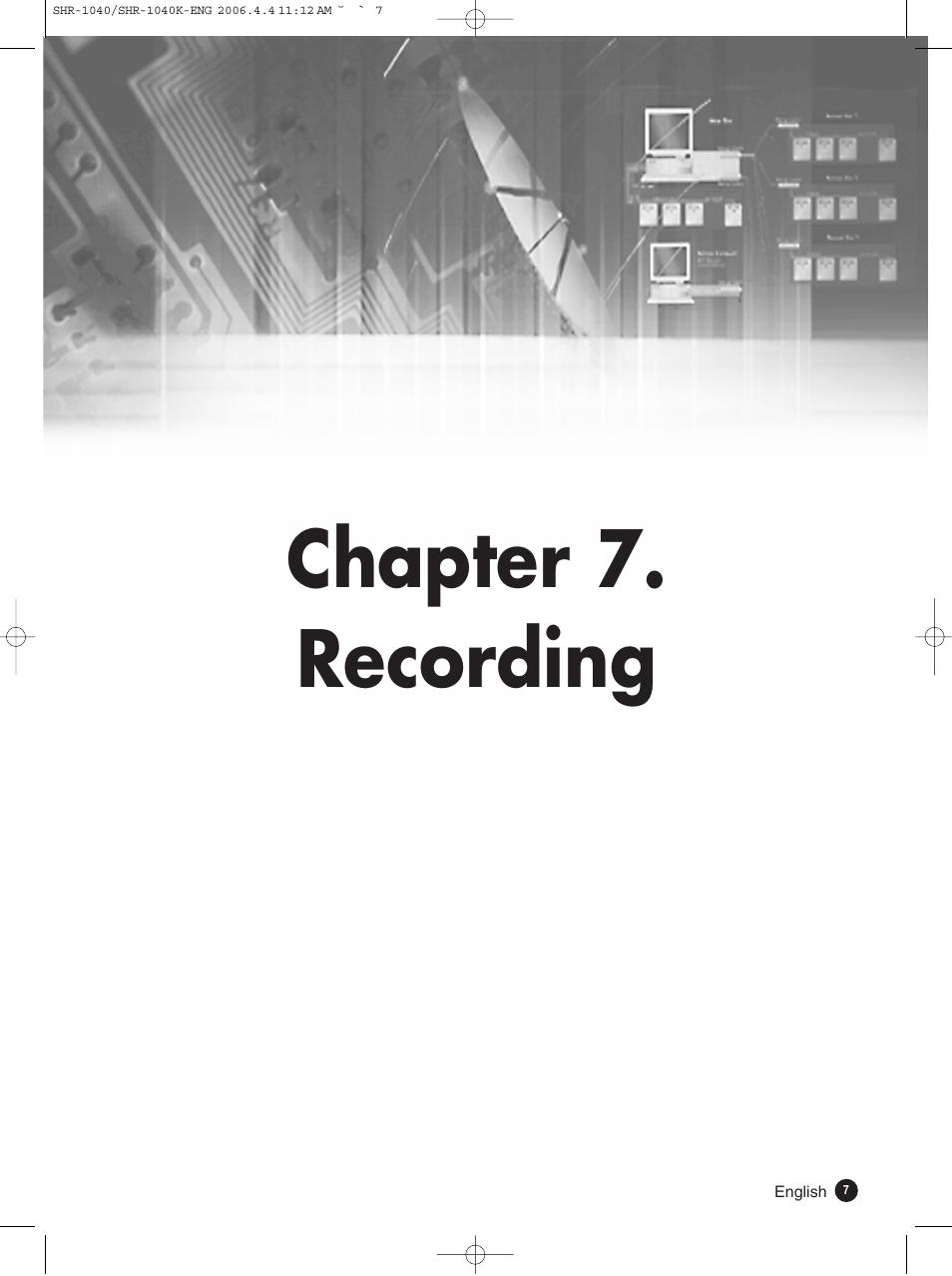 Chapter 7. recording | Samsung SHR-1040K User Manual | Page 53 / 68