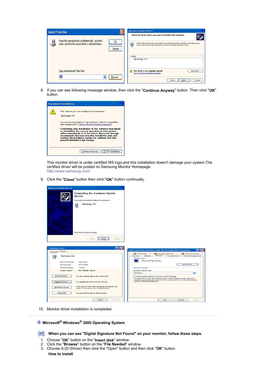 Samsung 2032MW User Manual | Page 29 / 67