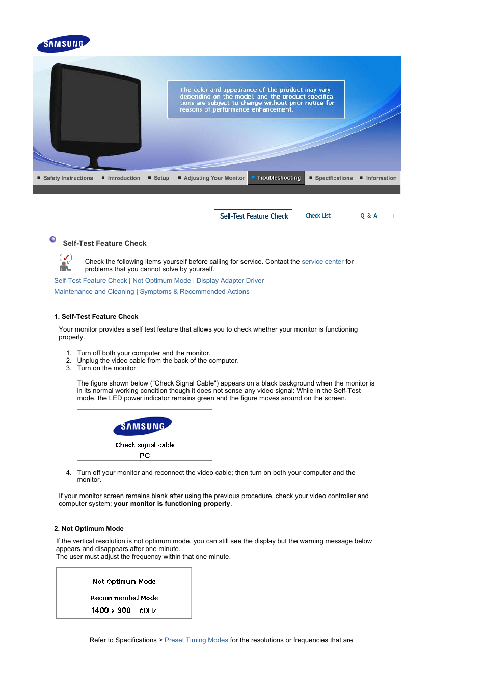 Troubleshooting, Syncmaster 932mw, Self-test feature check | Samsung 2032MW User Manual | Page 39 / 67