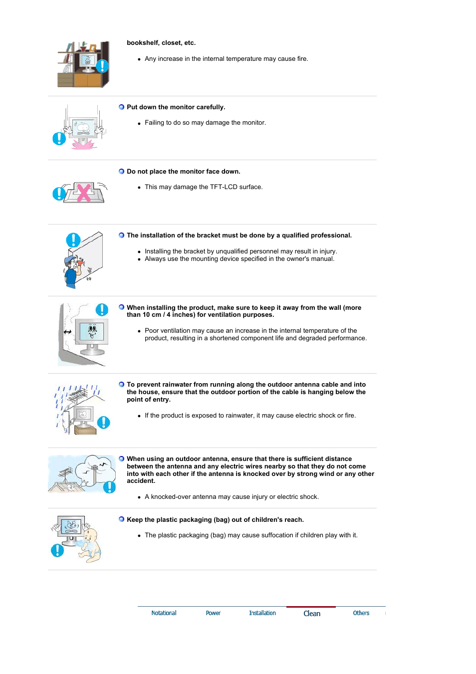 Clean | Samsung 2032MW User Manual | Page 5 / 67
