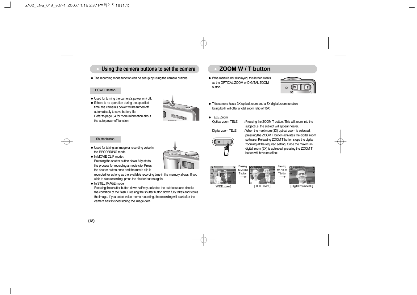 Samsung Digimax S700 User Manual | Page 19 / 78