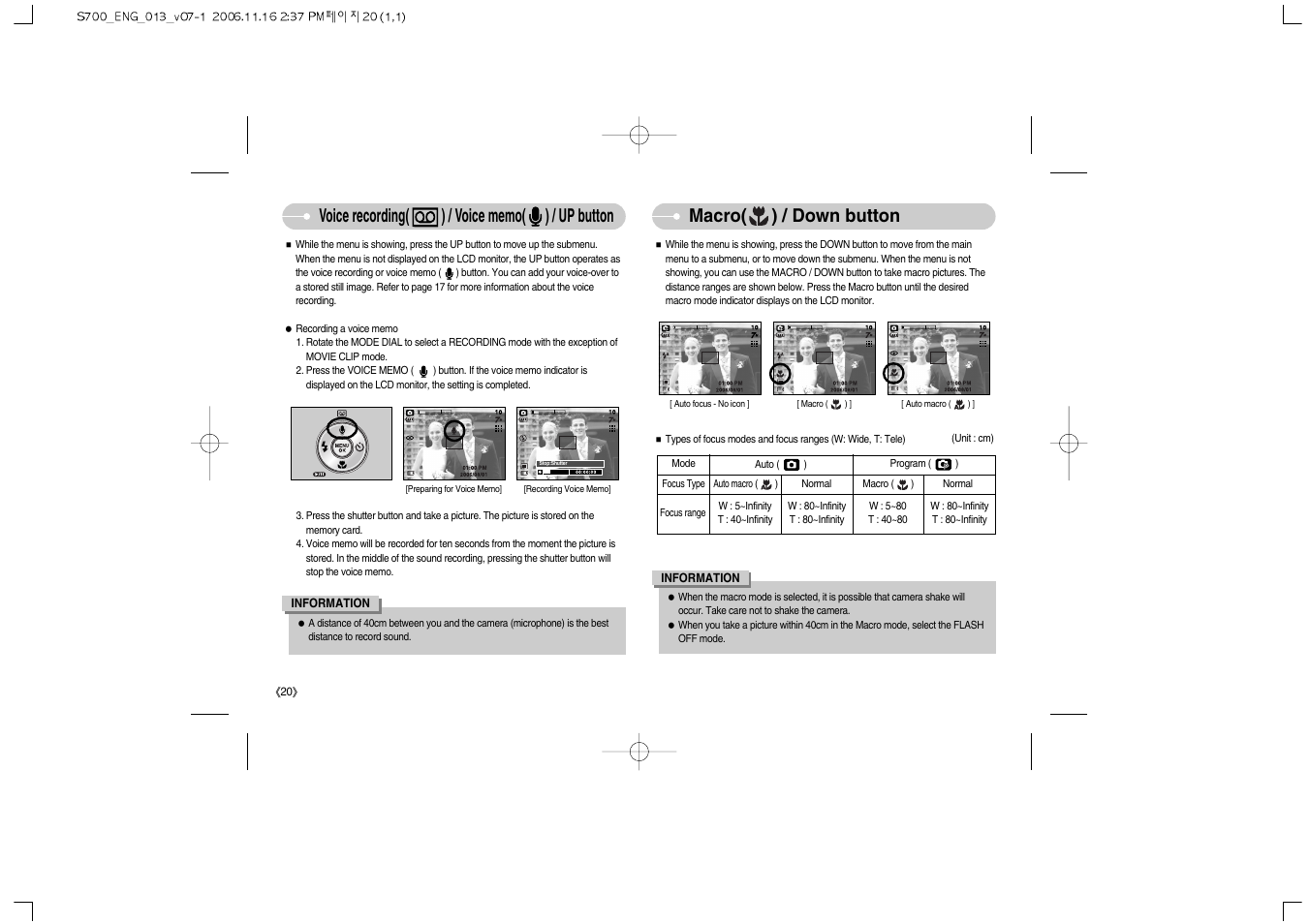 Samsung Digimax S700 User Manual | Page 21 / 78