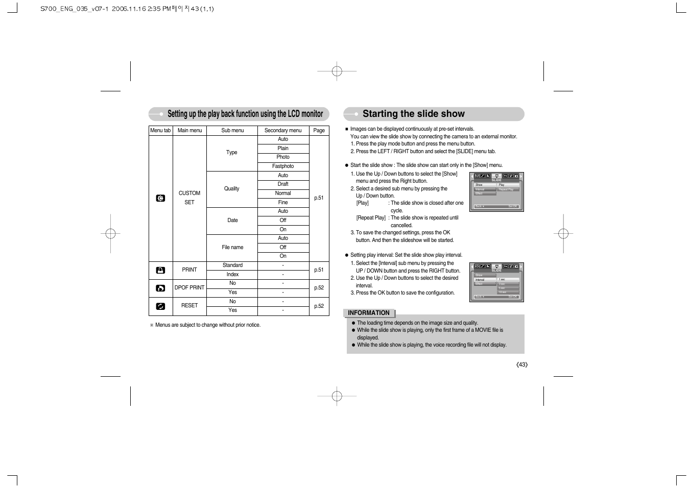 Samsung Digimax S700 User Manual | Page 44 / 78