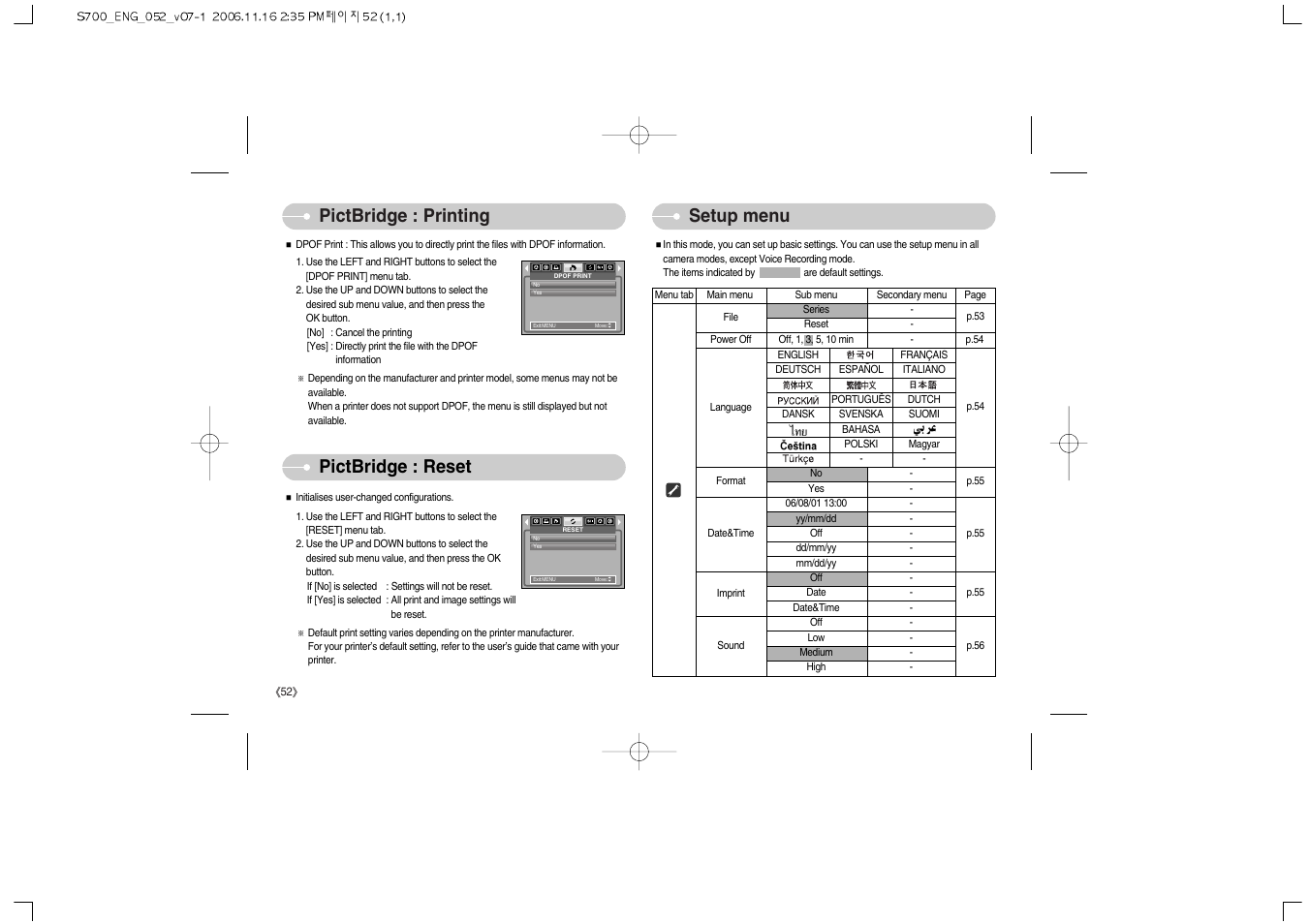 Samsung Digimax S700 User Manual | Page 53 / 78