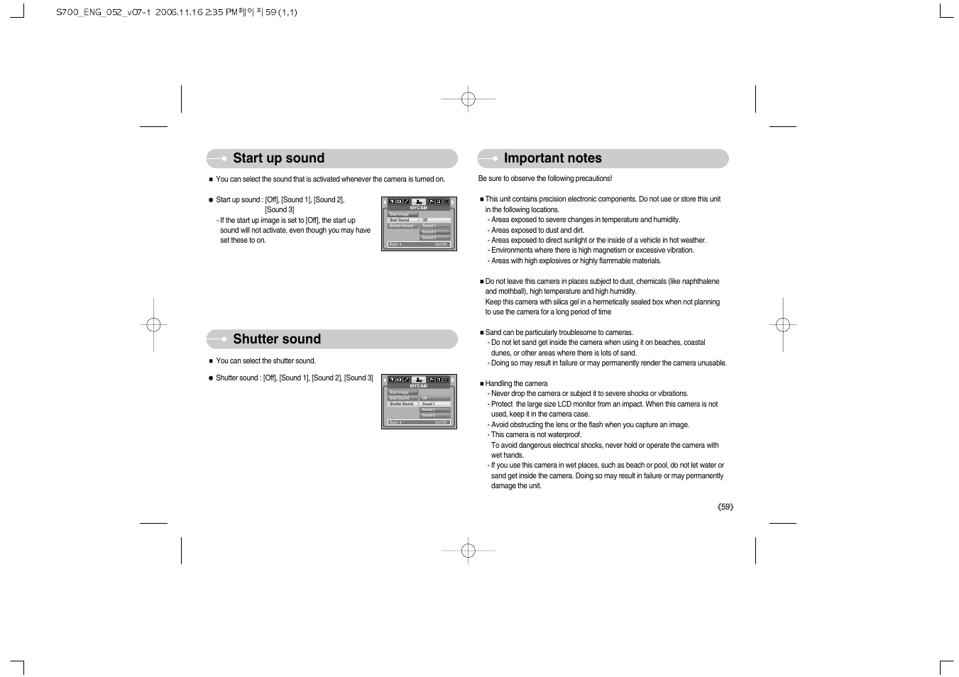 Samsung Digimax S700 User Manual | Page 60 / 78
