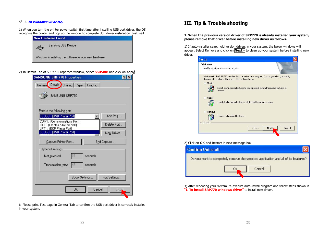 Iii. tip & trouble shooting | Samsung JE68-00131B User Manual | Page 12 / 14