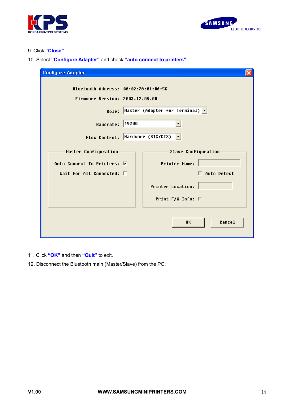 Samsung RIF-BT10 User Manual | Page 14 / 17