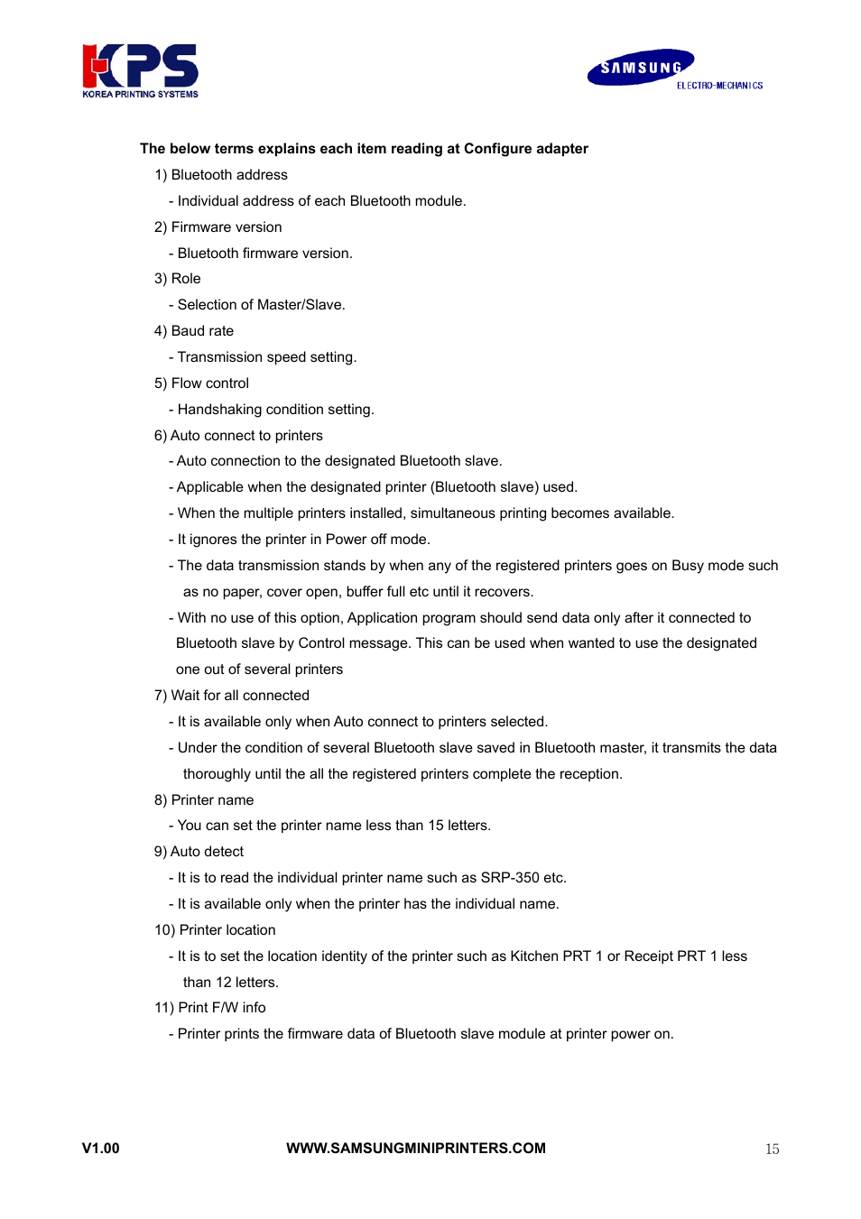 Samsung RIF-BT10 User Manual | Page 15 / 17