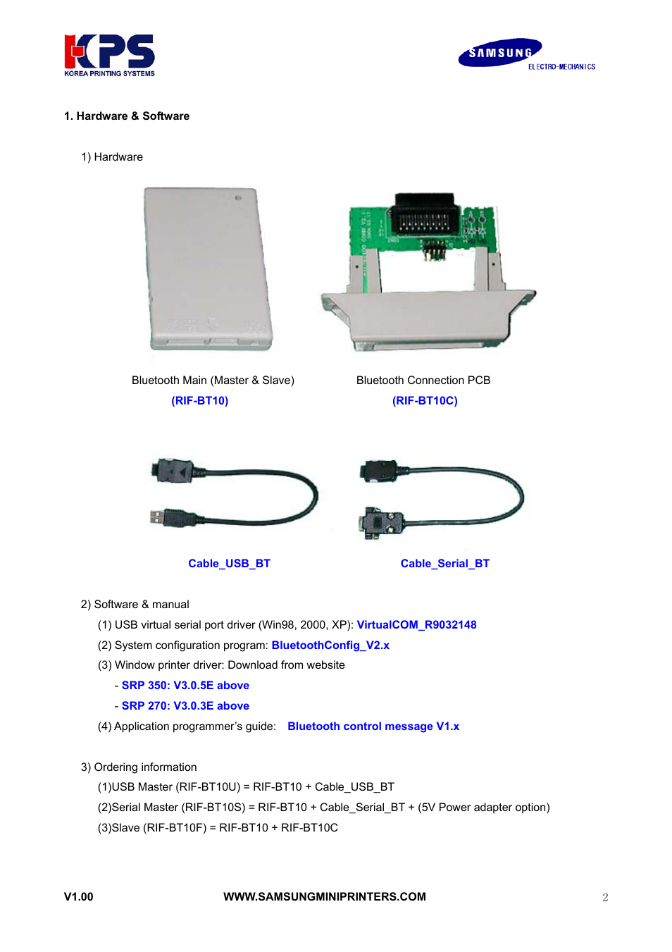 Samsung RIF-BT10 User Manual | Page 2 / 17