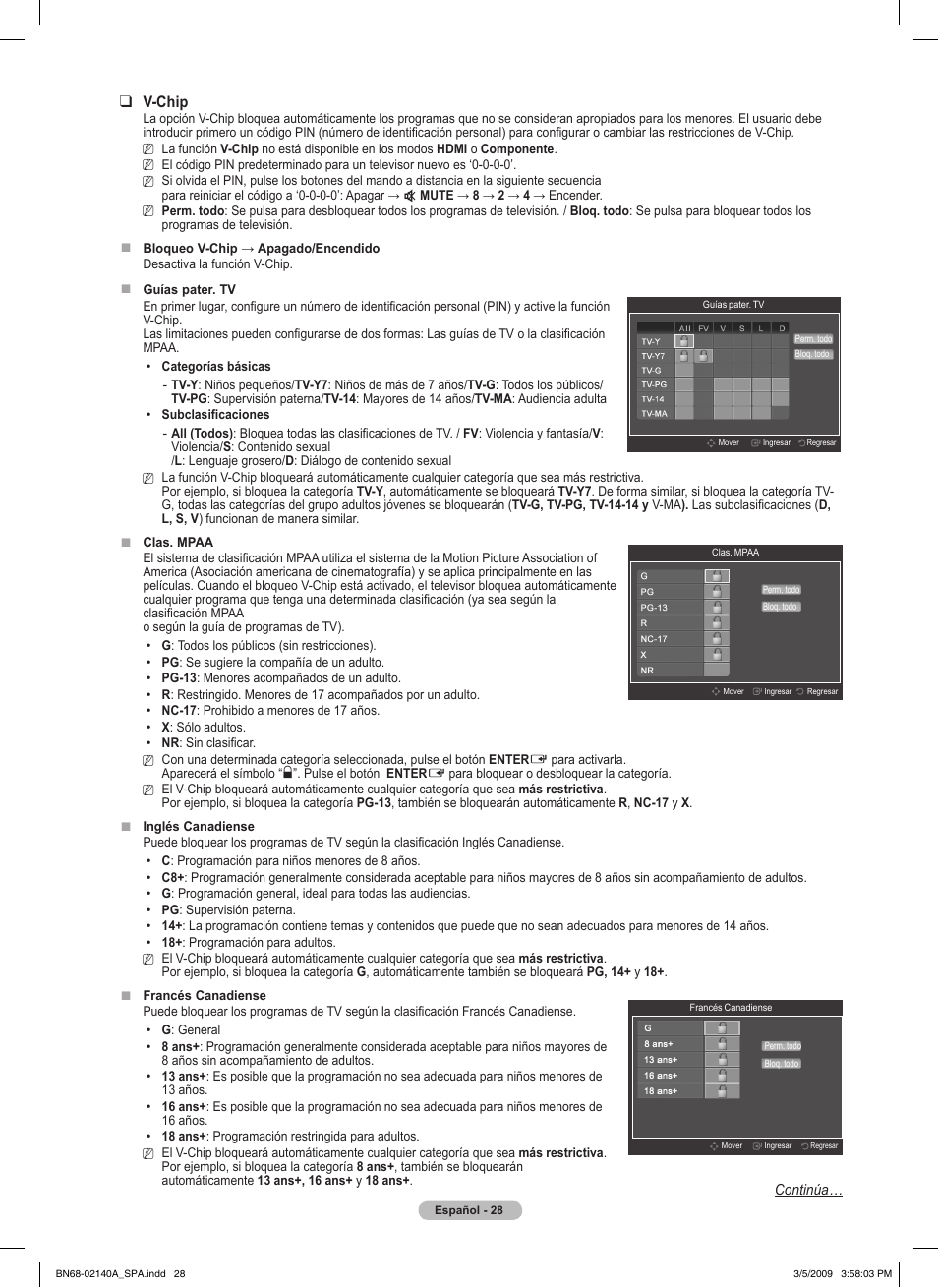 V-chip | Samsung BN68-02140A-00 User Manual | Page 73 / 92
