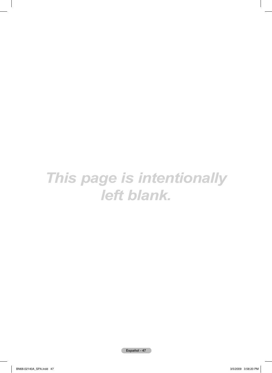 This page is intentionally left blank | Samsung BN68-02140A-00 User Manual | Page 92 / 92